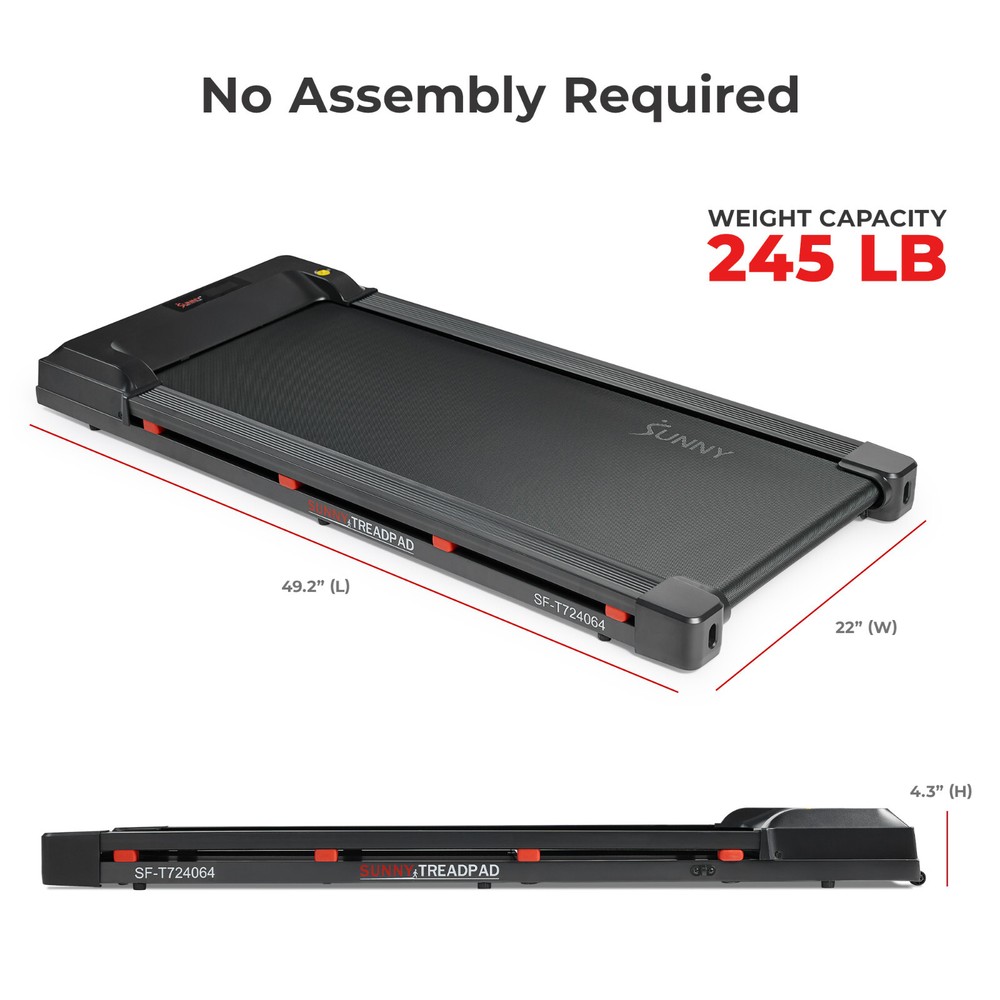 Smart WIFI Compact Cushioned Deck Walking Pad with Remote Bluetooth LED Display