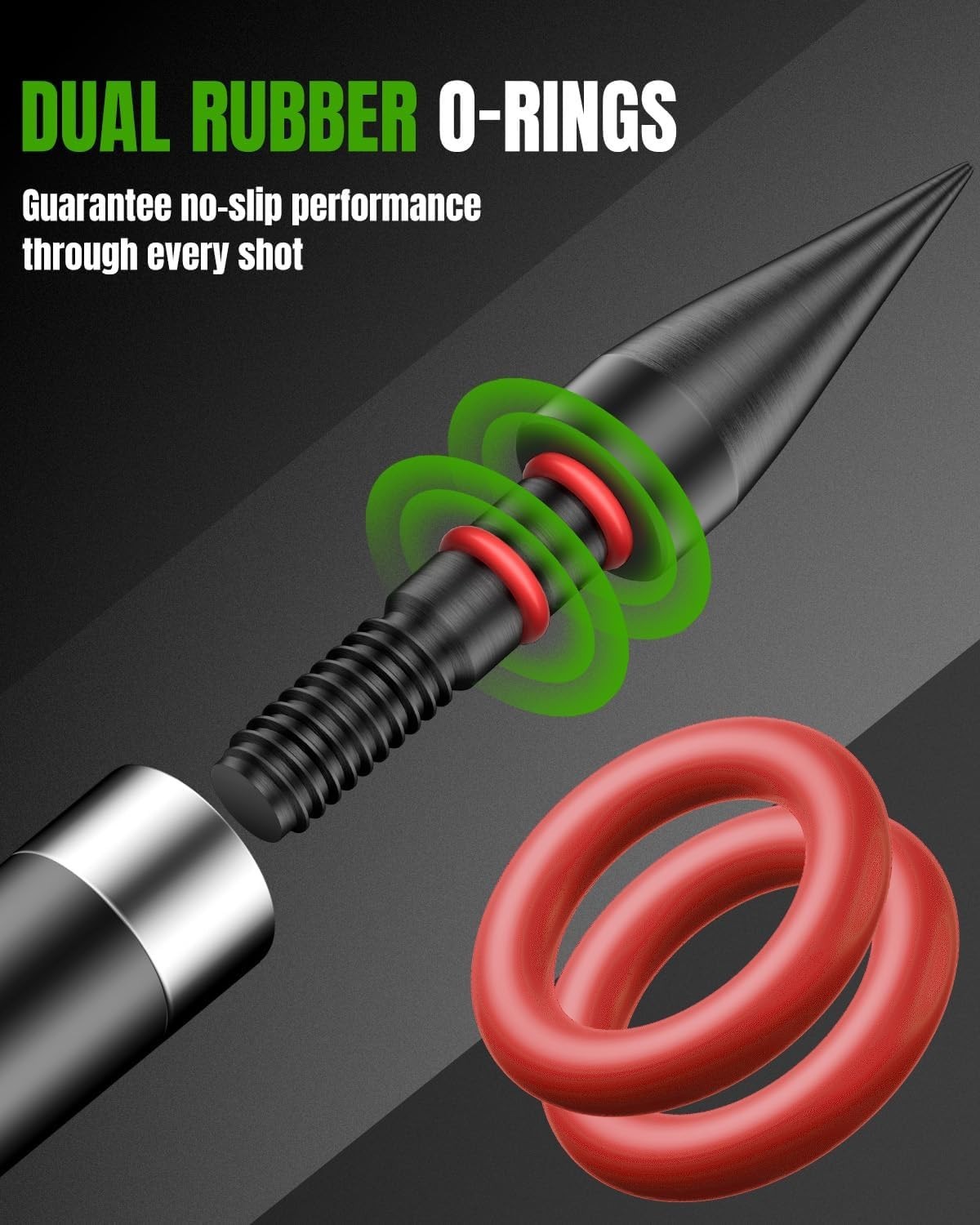 24Pcs Archery Field Points Screw-in Arrow Point 100 Grain 5/16" Steel Field Tips