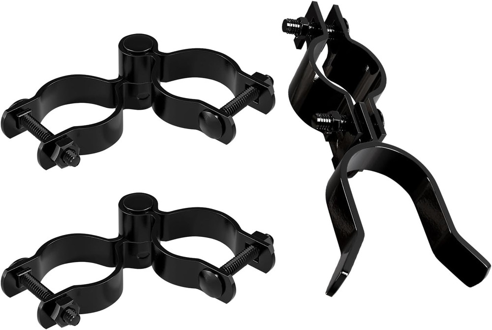 1-3/8" Black Chain Link Gate Hinge & Latch Kit, Include 1-3/8" Gate Hinge Kit an