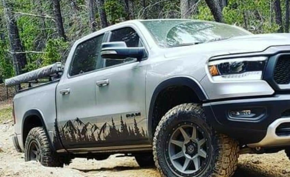 Truck Graphics Side Mountain Murals Vinyl Decal Large. Any Vehicle.