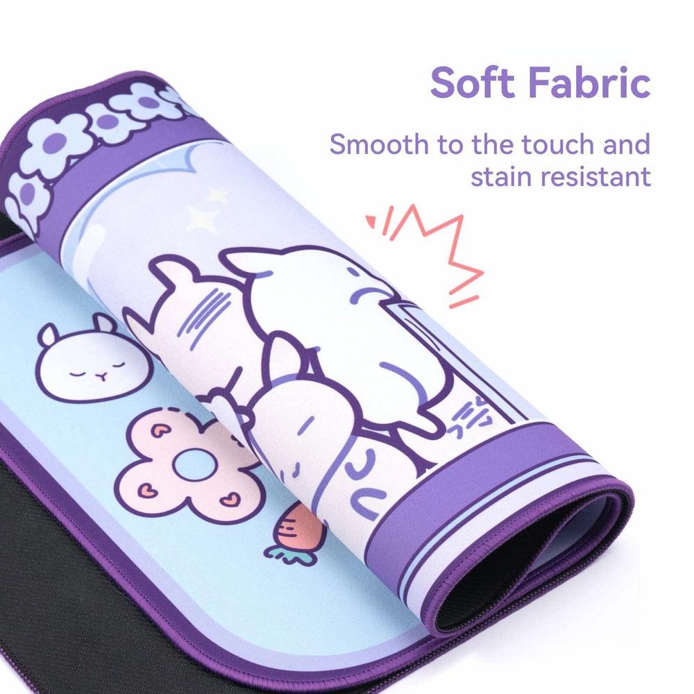 Mouse Pad & Wrist Rest Support Non-Slip Rubber Base Memory Foam Rest Kits