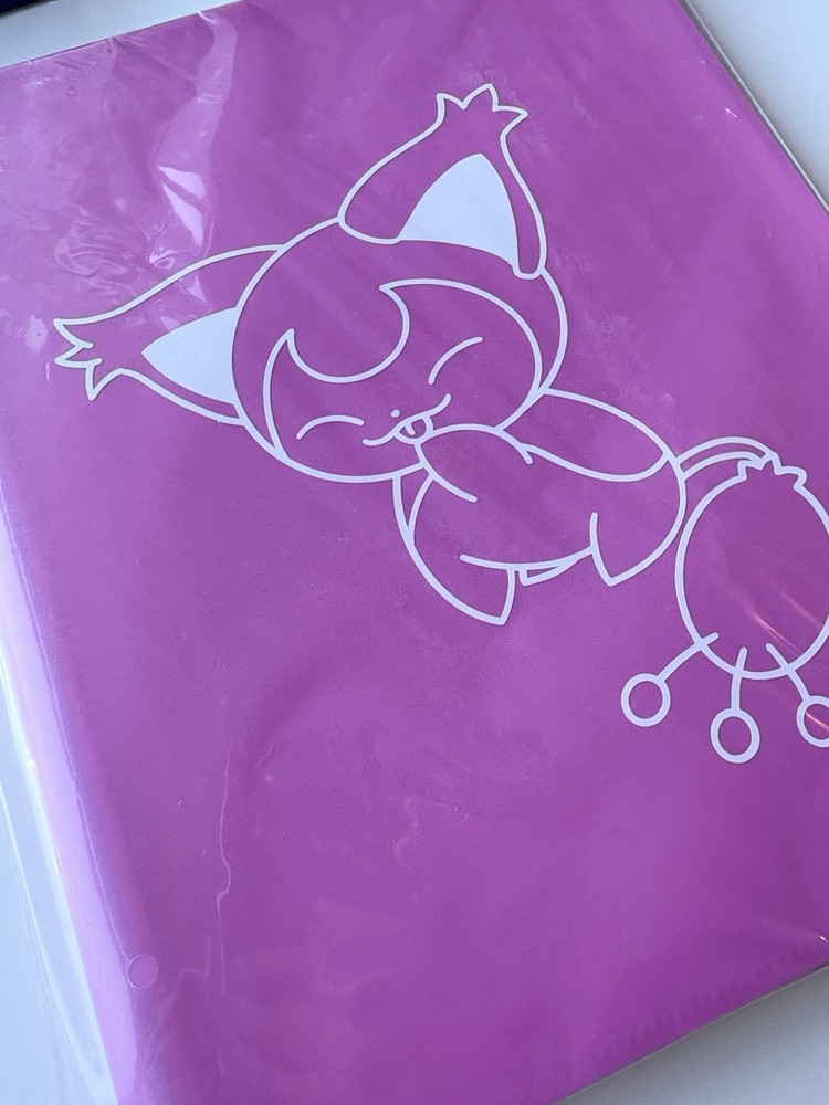 9 Pocket - Strap Binder - 360 Side Loading - Hot Pink Skitty