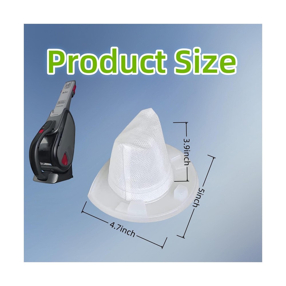 5 Pack Replacement Filter Compatible with Black & Decker VF110 Dust... Fast Ship