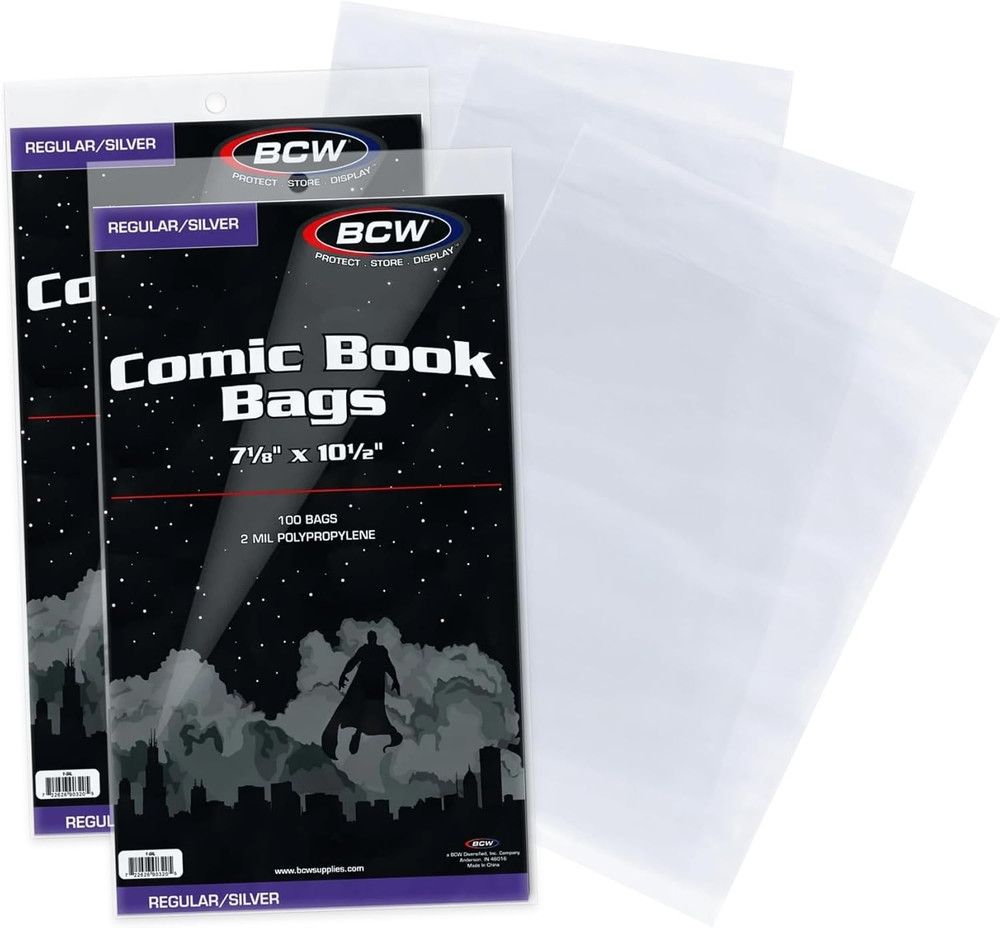 BCW Silver Comic Bags - 200 Count
