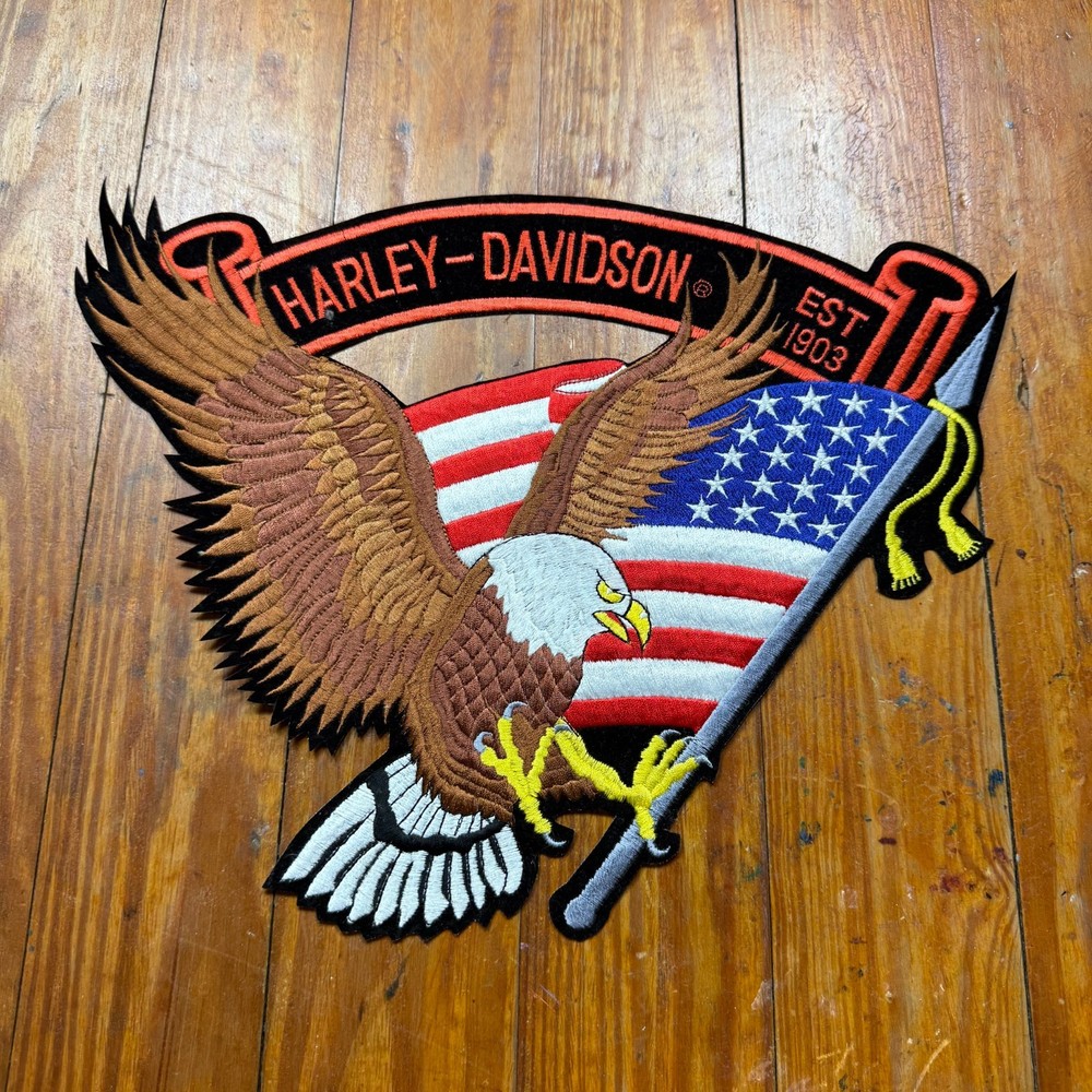 NEW Vintage Harley Davidson Eagle Wing Biker Patch Biker 12"
