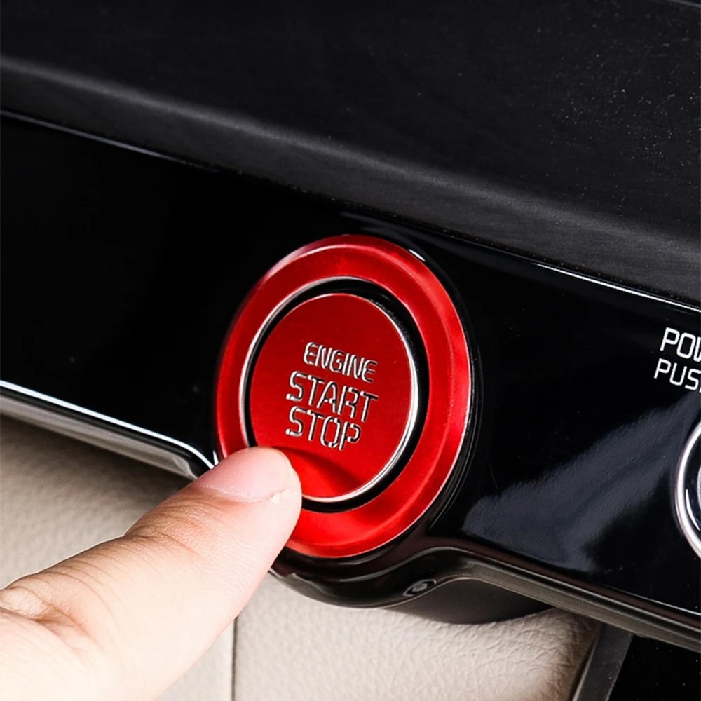 Engine Button Cover Stop Key Ignition Switch Sticker Trim For Kia
