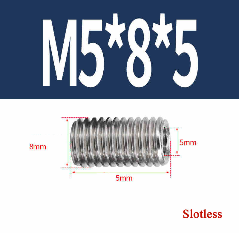 M5-M6 Sleeve Thread Adapters 304 Stainless Steel Threaded Inserts Reducing Nut