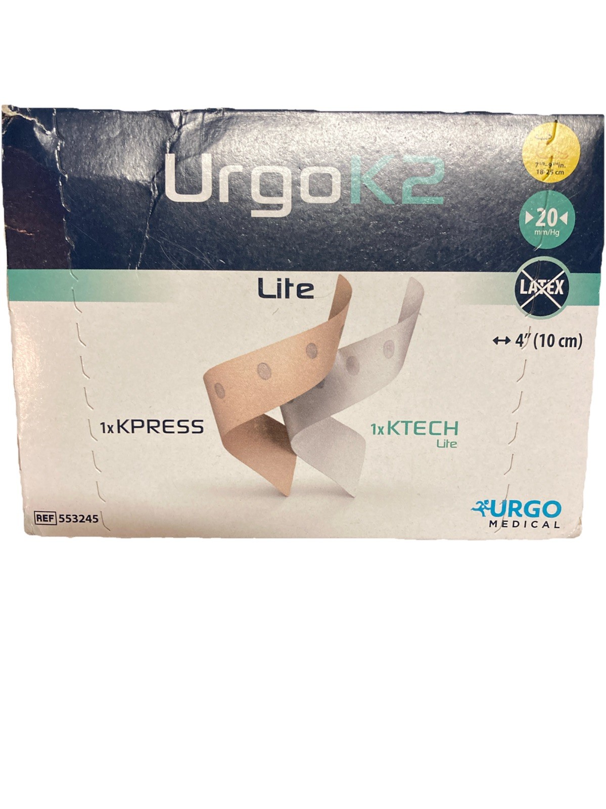 UrgoK2 lite Dual Compression System - 553245 4" 10 cm  20 mm/hg Torn Box Ex 2027