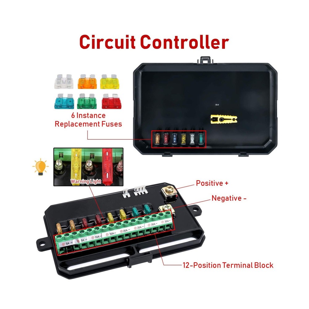 8 Gang Switch Panel, On-Off LED Multifunction Switch Panel Automatic Dimmable...