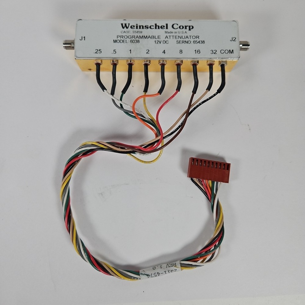 Weinschel Corp Model: 6038 12VDC Programmable Attenuator Wire Plug I/O Module