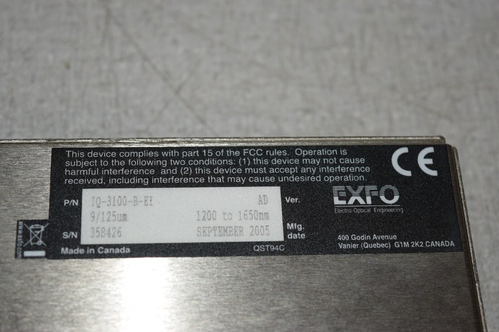 EXFO Electro Optical Engineering IQ-3100-B-EI Variable Attenuator