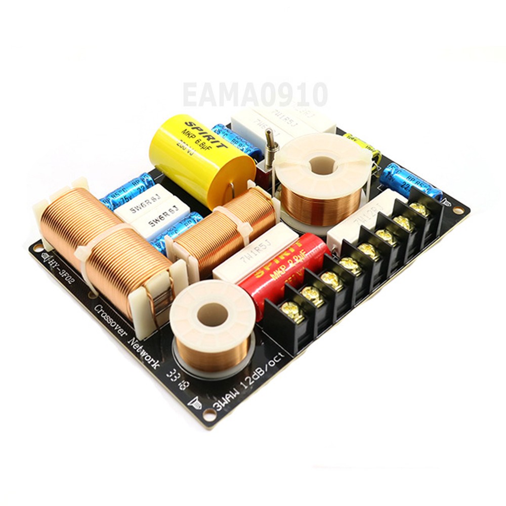 3-Way HiFi Speaker Frequency Divider Tweeter Woofer Midrange Crossover Filter