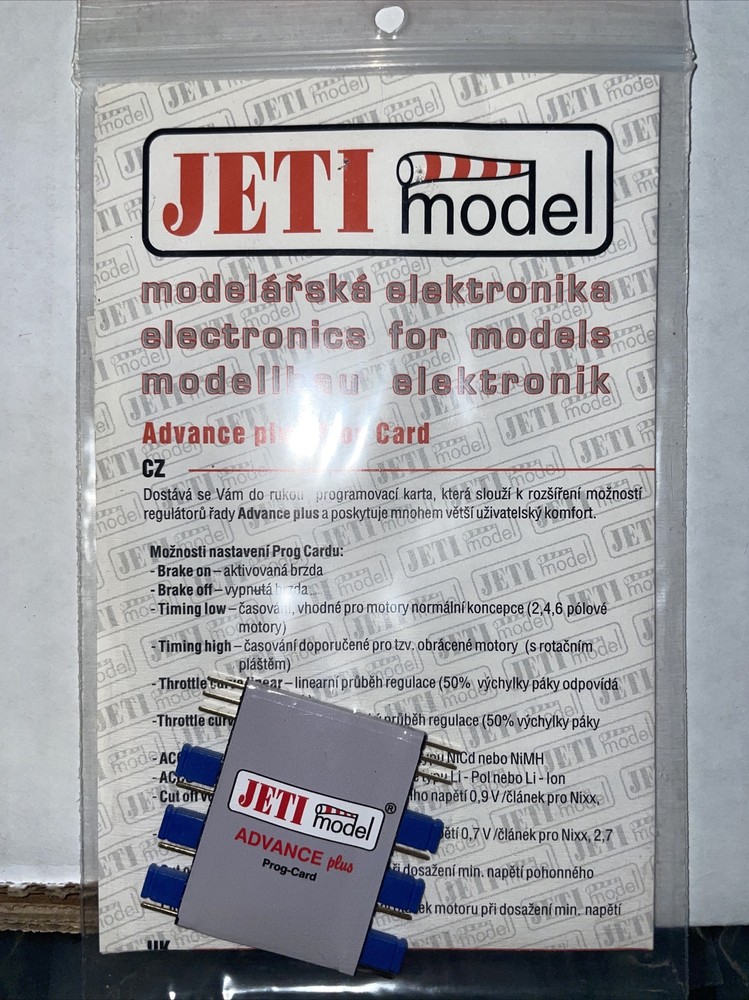 Jeti Advance Plus Prog Card •
