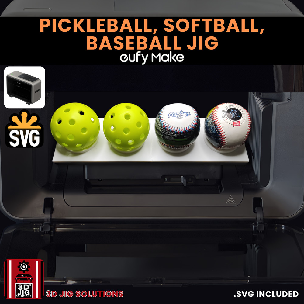 EufyMake E1 UV Printer Jig | Baseball Template