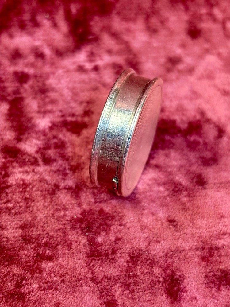 A Charming Circular Solid Silver Hallmarked Pill Box. Birmingham