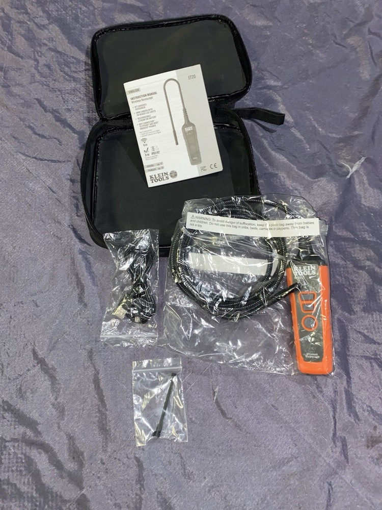 Klein Tools Rechargeable Wireless Borescope ET20 6ft Gooseneck 9mm Camera