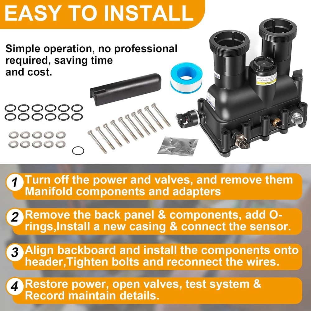 Pool Heater Manifold Replacement Kit for Pentair MasterTemp 77707-0016