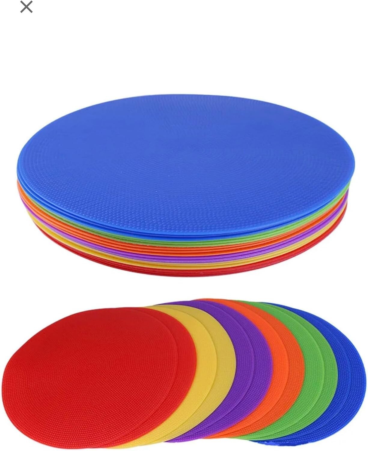 12 Pack Poly Vinyl Spot Markers, 9 Inch Floor Dots Non-Slip Rubber Agility Do...