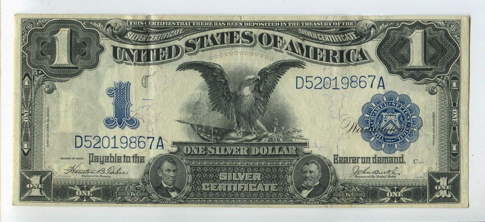 1899 Black Eagle Large Size $1 Silver Certificate Banknote LG251