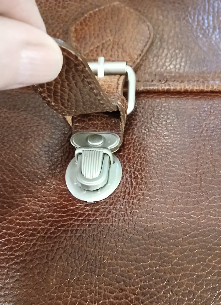 Rugged Thick Leather Briefcase Bag