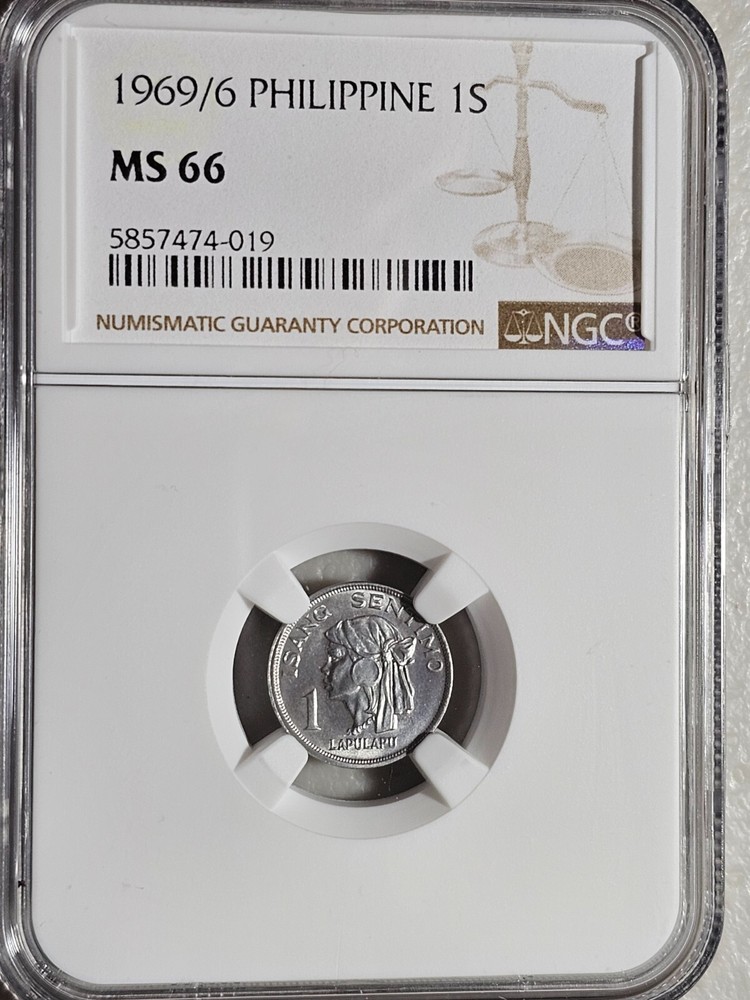Philippines 1 Sentimo 1969/6 NGC MS 66