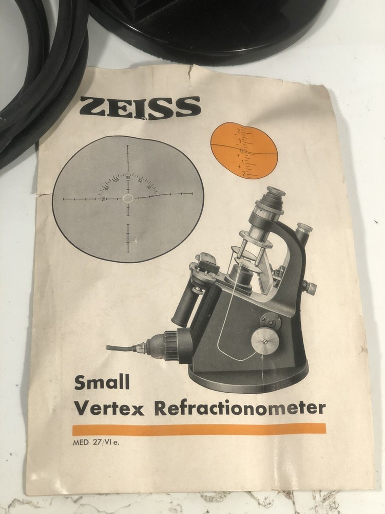 ZEISS Vertex Microscope Refractionometer Lensometer Vertometer Focimeter Germany