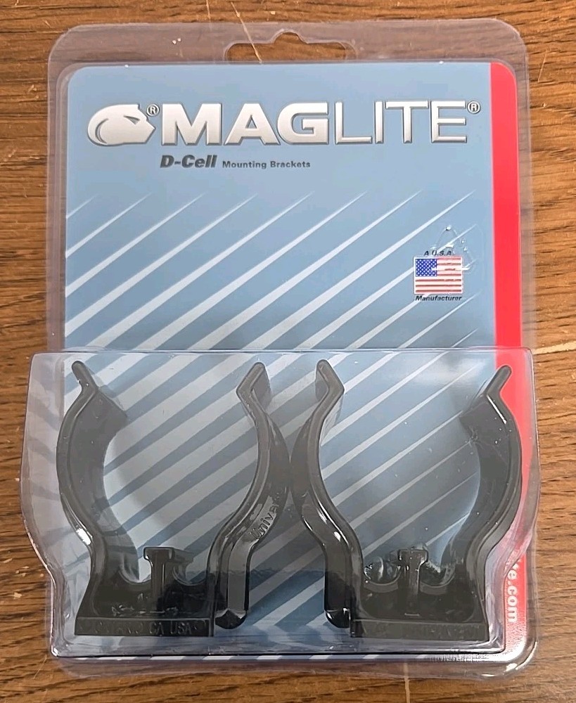 Maglite Black Universal Mounting Brackets for D-Cell Flashlight