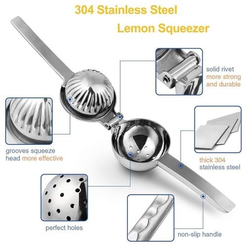 AFFOX PREMIUM LEMON SQUEEZER EXTRA LARGE JUICE EXTRACTOR - SILVER