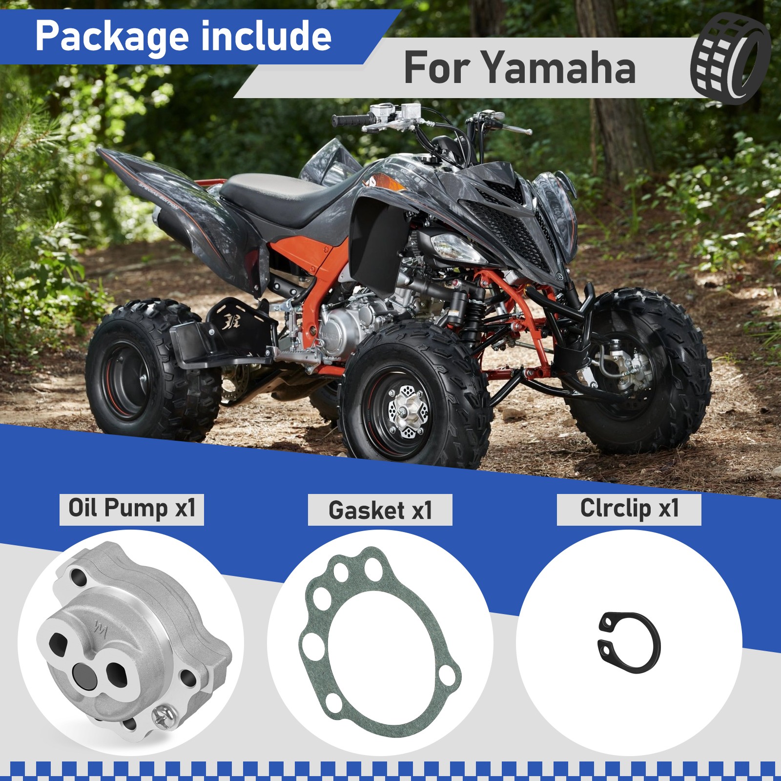 Oil Pump w/ Gasket For Yamaha Raptor 700R YFM700R SE 2006-2024 5LP-13300-00-00