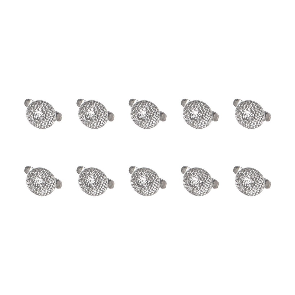 100Pcs Dental Ceramic Lingual Button Orthodontic Bondable Round/Rectangular Base