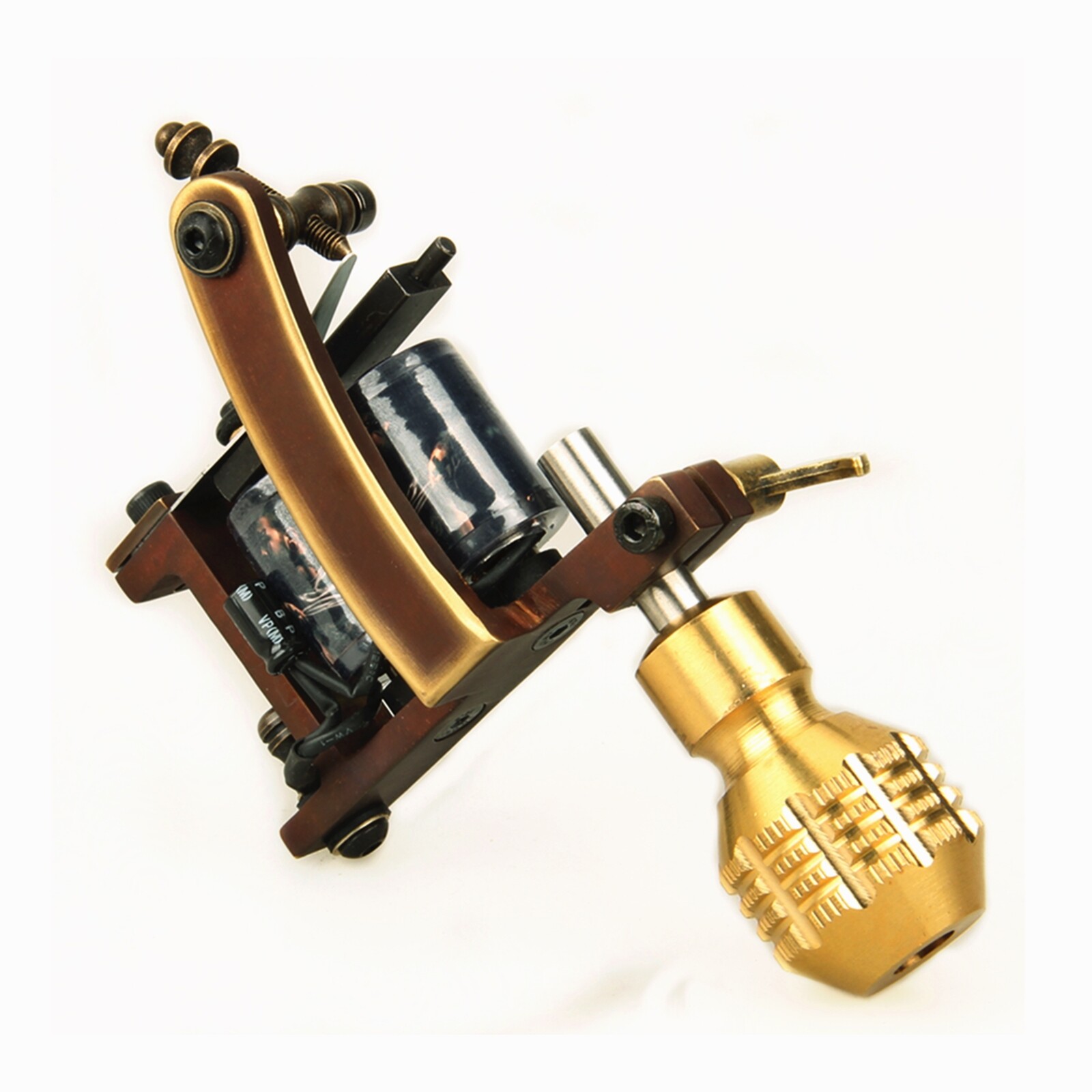 CNC Brass Tattoo Machine Grip Anti-skidding Self Locking 30mm Gold