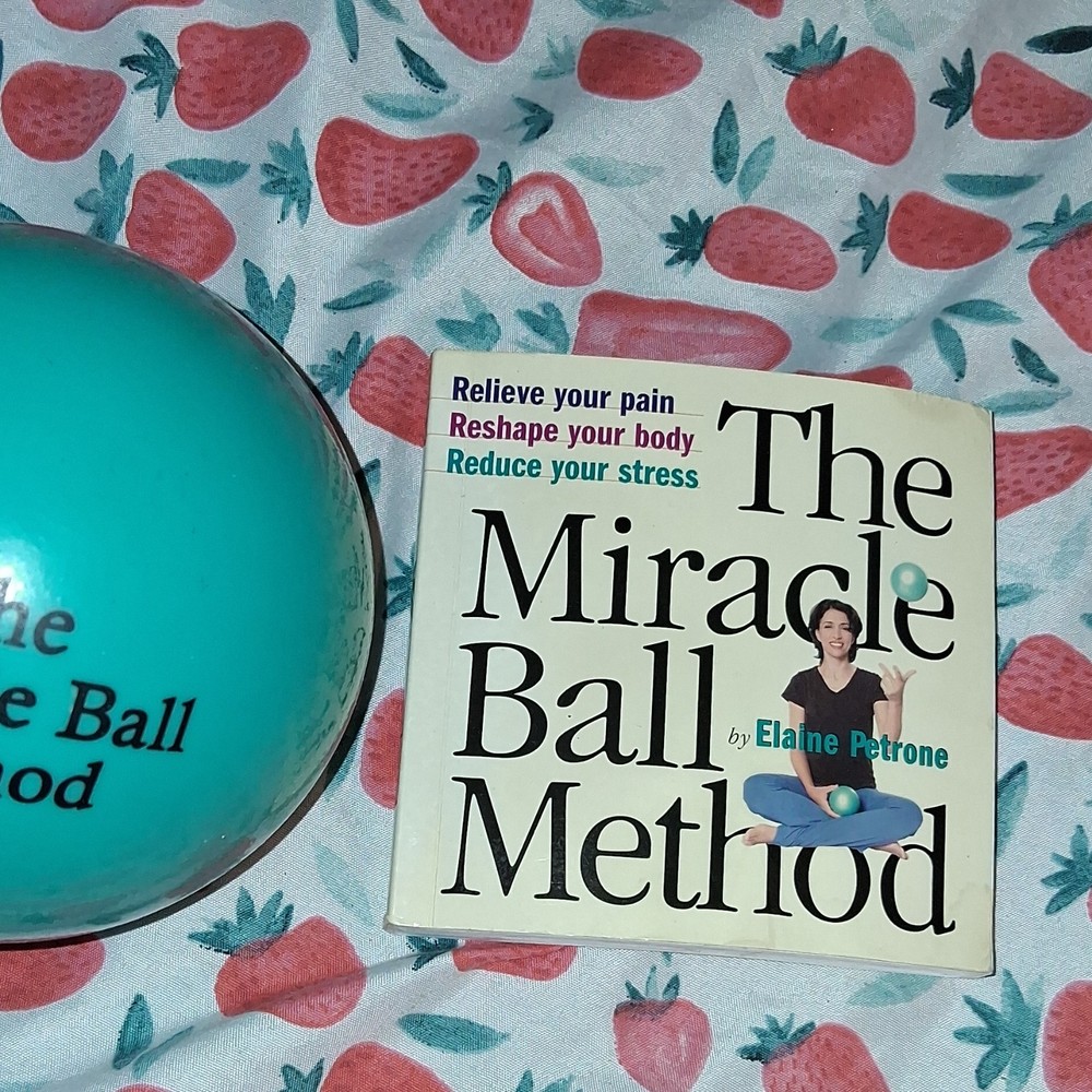 The Miracle Ball Method Turquoise Exercise Ball & Book Set