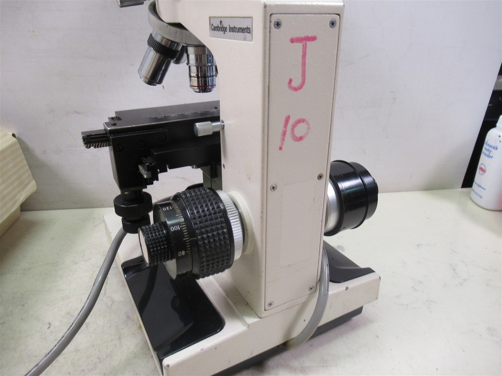 Cambridge Instruments Binocular Microscope Galen III Bausch & Lomb 4 Objectives