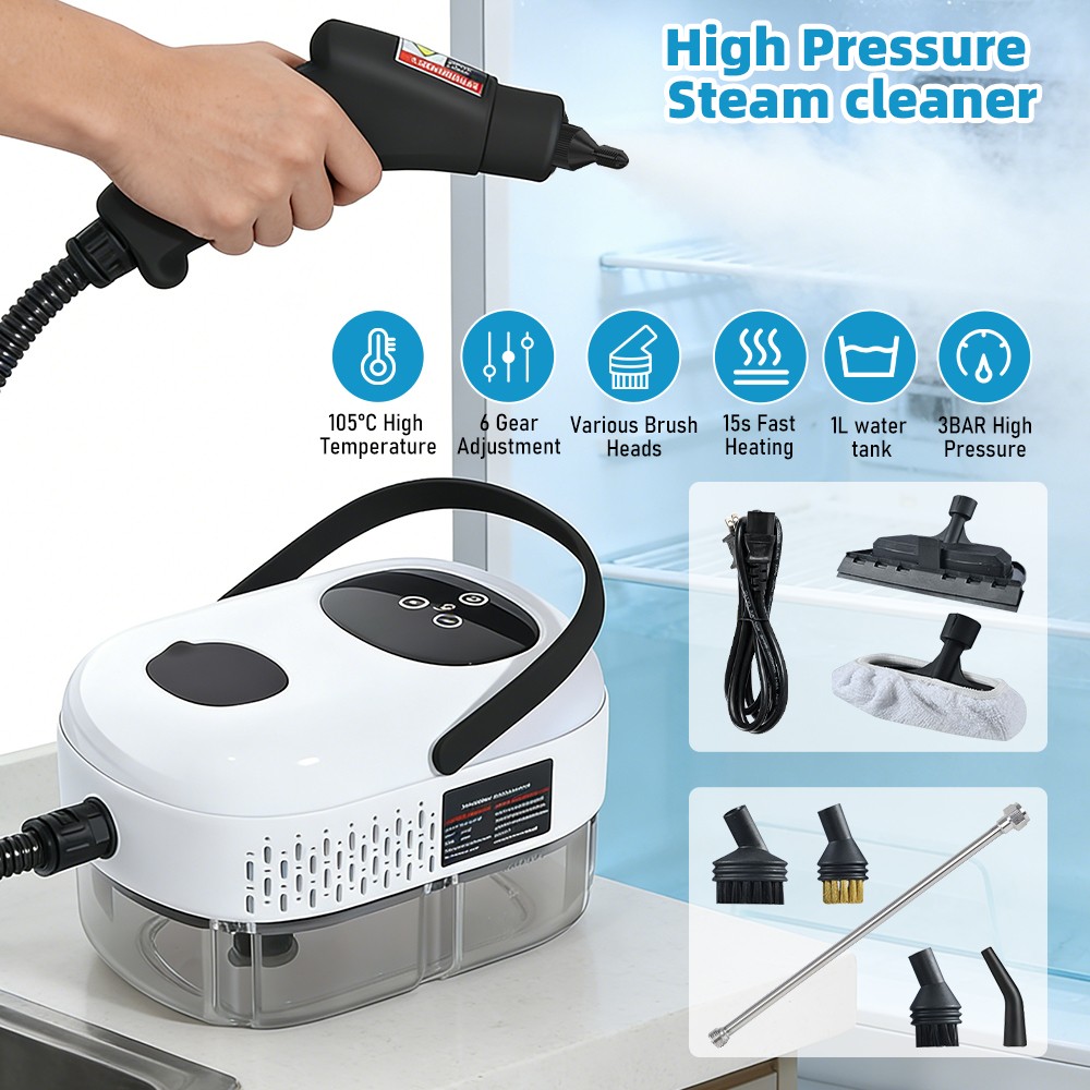 3000W Maquina de limpieza a vapor limpiador Táctil para carro casa hogar Potente