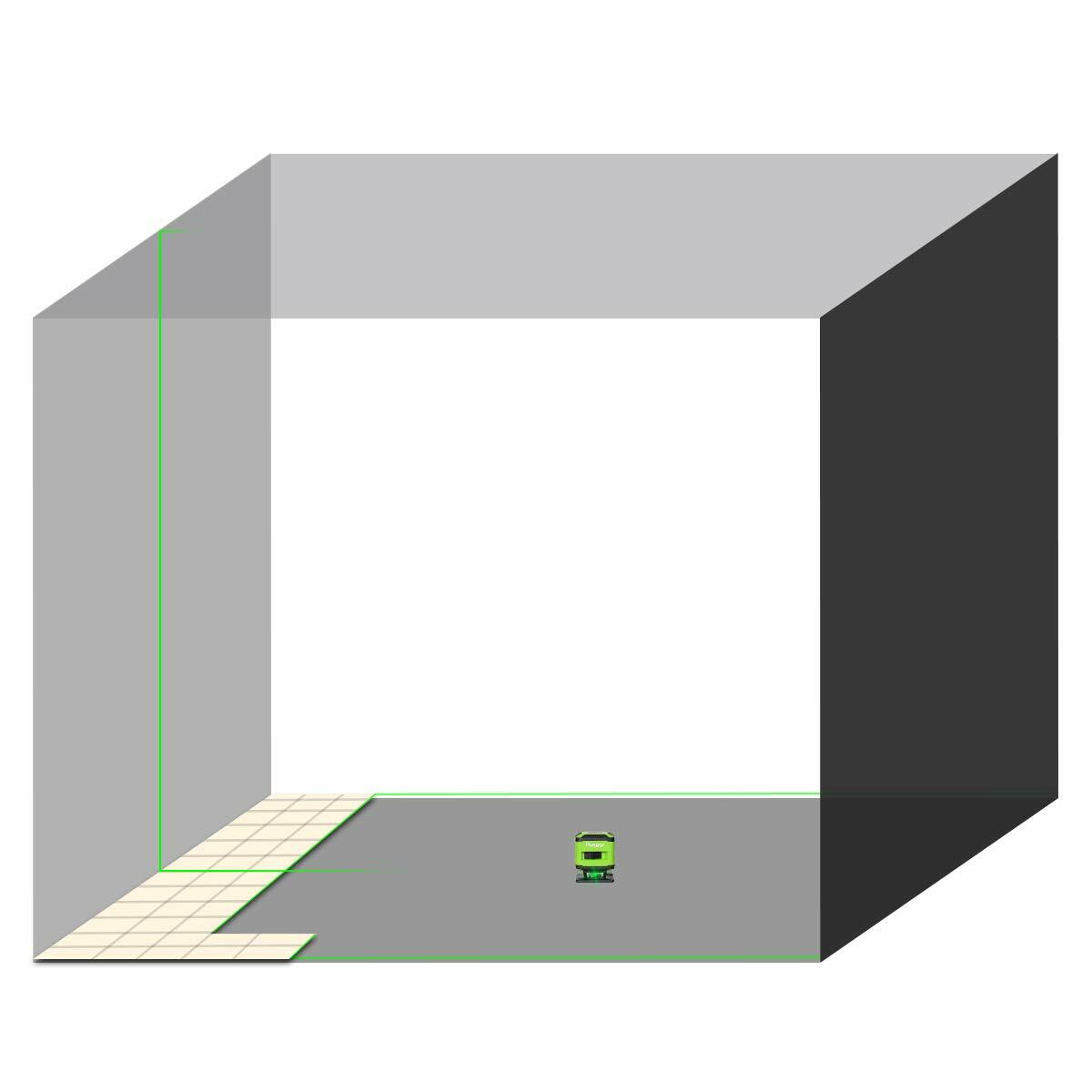 Floor Laser Installation for Tile Laying Floor Alignment Green Beam Huepar FL360