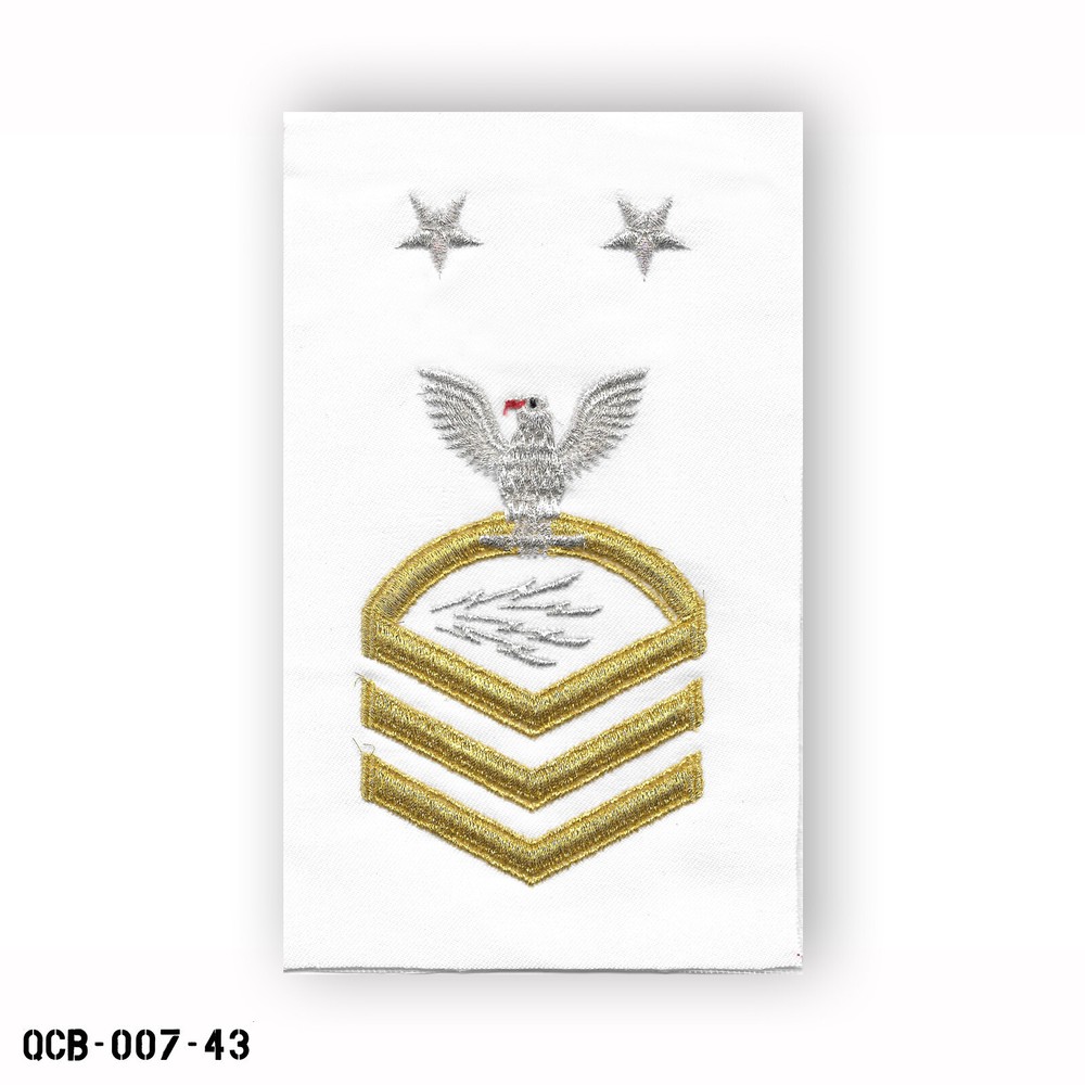 Info System's Tech White Patch LG ~ US Navy E9 Master Chief Petty Officer ~ NEW