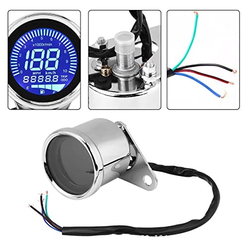 Universal Motorcycle Odometer LCD Digital Speedometer Tachometer Gauges with
