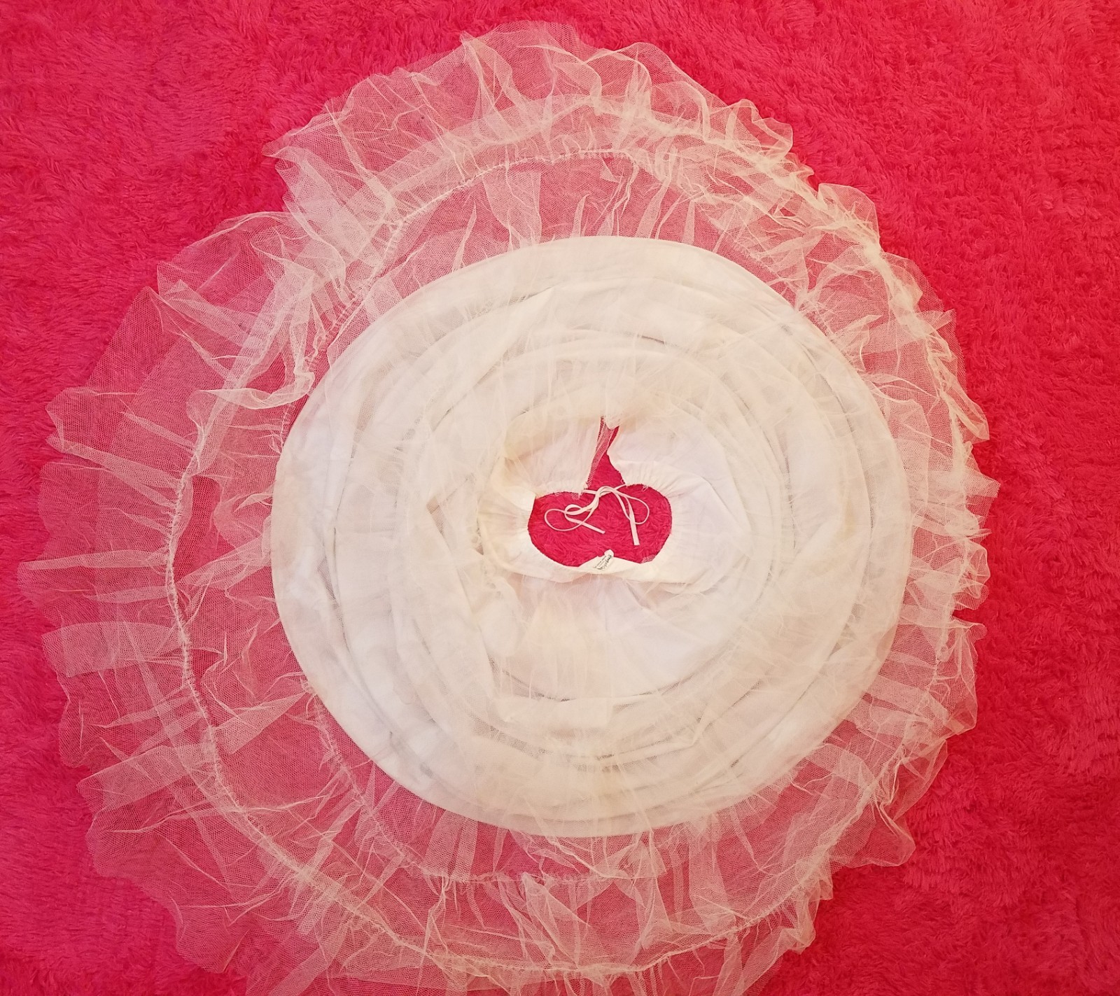 1950s Vintage White Tulle Petticoat Skirt -Hoops & Crinolines by Merry Modes