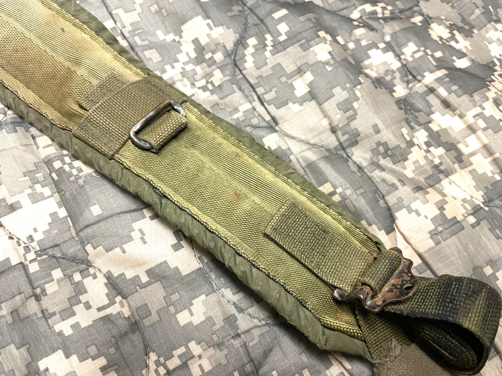 US ARMY Medium GRAY Buckle Pistol Web Belt & Y SUSPENDERS SET LBE ALICE NICE