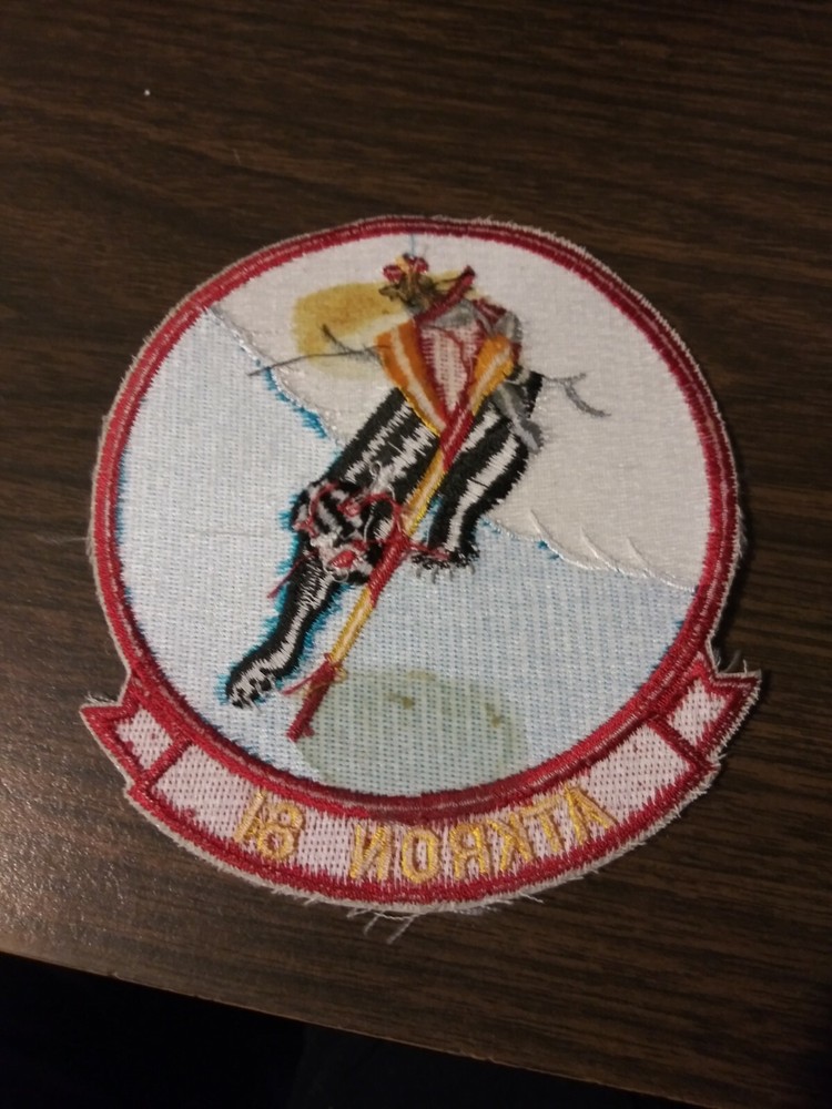 US Navy 81st Attacker/Fighter Squadron 4.5" x 5" Patch