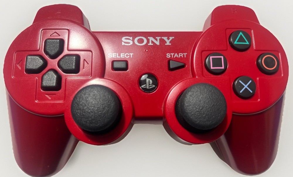 Sony PS3 DualShock 3 Wireless Controller  Red  OEM Original Tested
