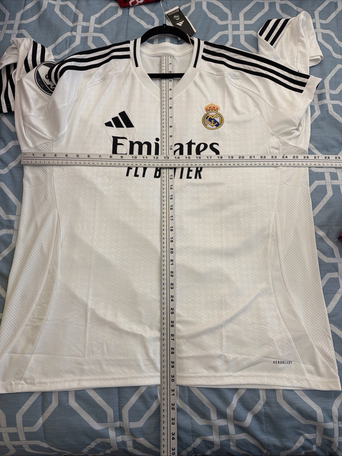 Mbappe #9 Mens 2XL Adidas Real Madrid UCL Home Fan Jersey