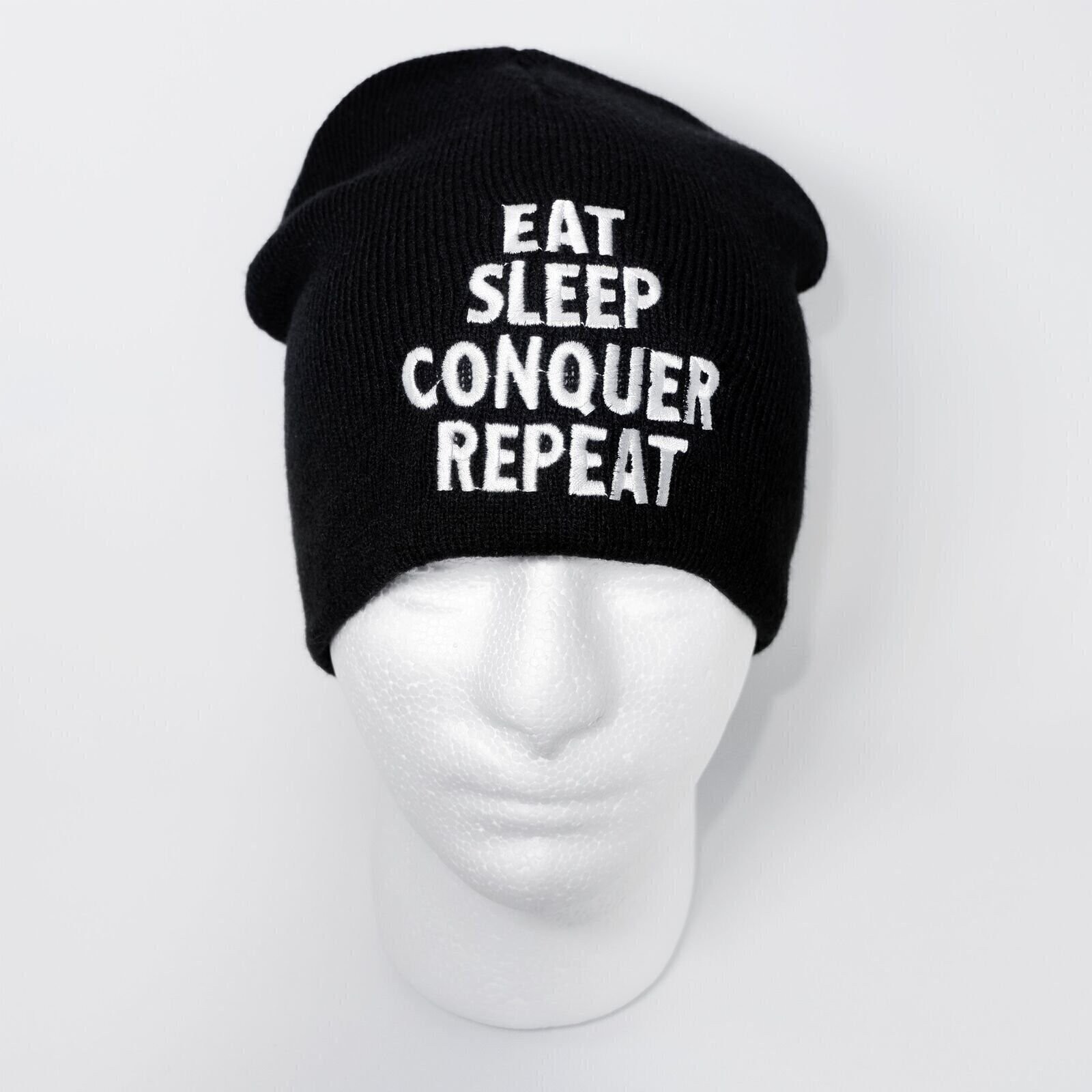 Brock Lesnar Eat Sleep Conquer Repeat Embroidered Beanie Cap Hat