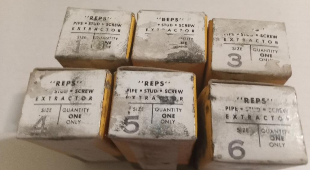 Walton REPS Pipe, Stud, Screw Extractor Set 6pc #1-#6 New open Box