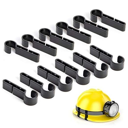 Headlamp Clips Hook Hard Hat Light Clips,Hardhat Headlamp Accessory (12)