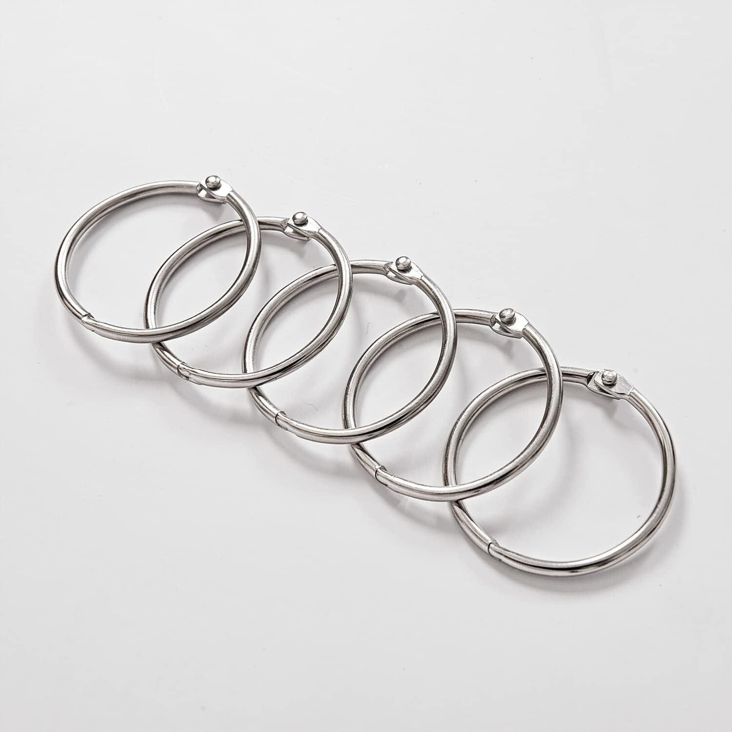 12/24/36 Pack 1.8 inch Rust-Proof Openable Shower Curtain Rings