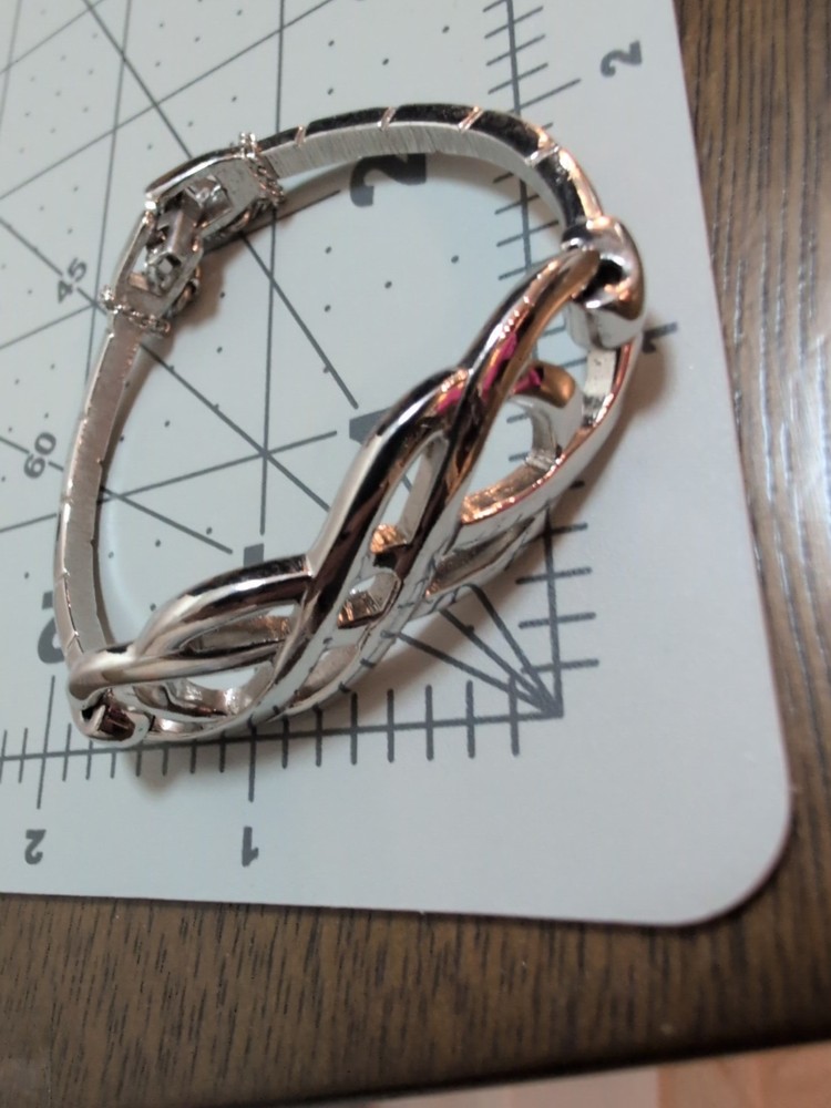 Monet Infinity Silvertone Bracelet w Chain Extender