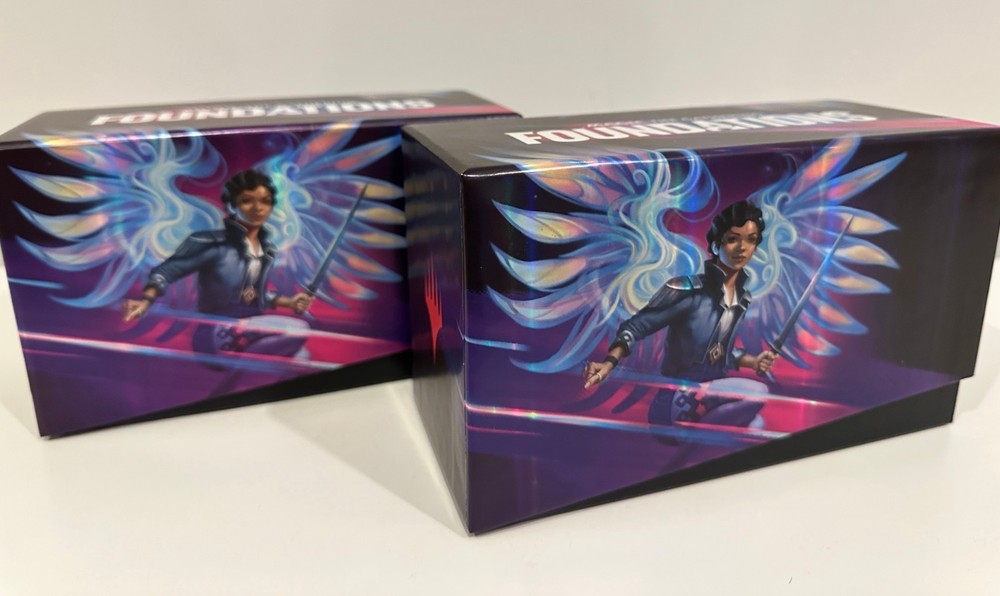 MTG - TWO Card Storage Boxes - Fat Pack / Bundle Style Box - Foundations - Magic