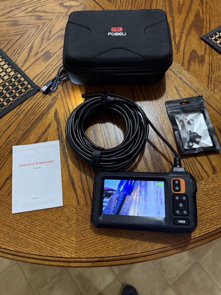 FOBELI Industrial Endoscope LCD Display Borescope Inspection Camera