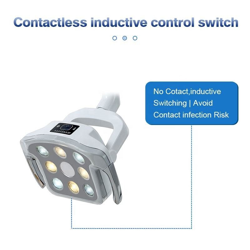 Dental Operating Light Ceiling Mounted 8 Bulbs LED Light with Sensor Touch Sceen